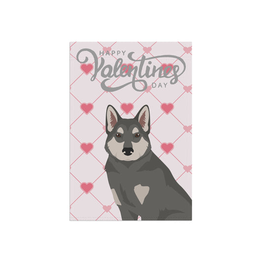 East Siberian Laika Dog Valentines Day Garden Flag