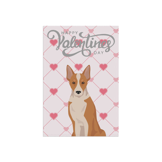 Portuguese Podengo Dog Valentines Day Garden Flag