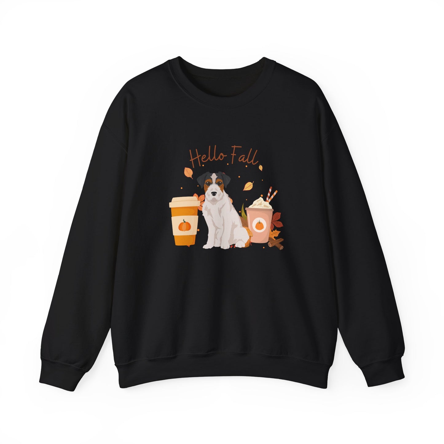 Jack Russell Terrier Dog Fall Halloween Unisex Heavy Blend Crewneck Sweatshirt
