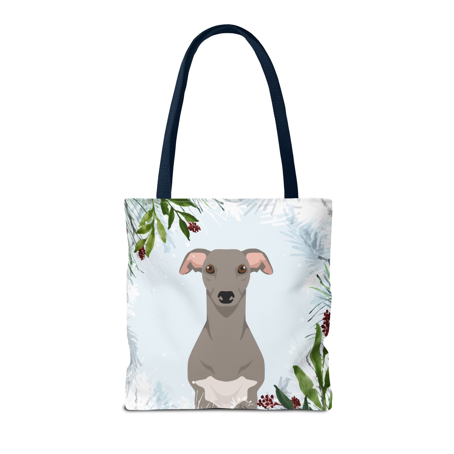 Whippet Dog Christmas Holiday Tote Bag 16x16
