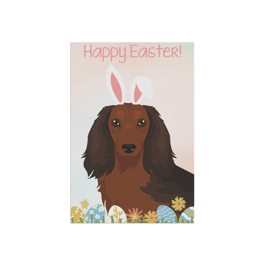 Dachshund Dog Happy Easter Garden Flag
