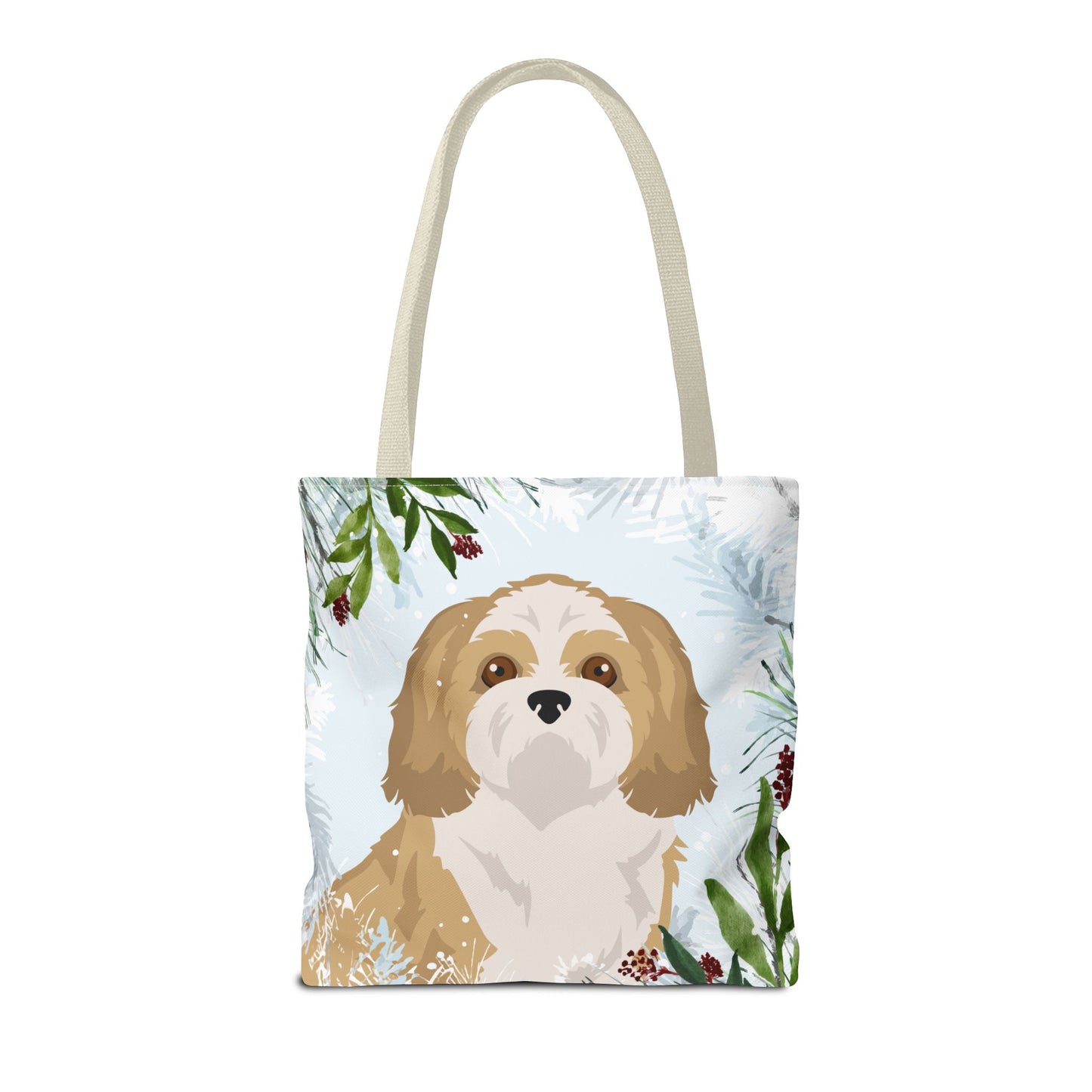Shih Tzu Dog Christmas Holiday Tote Bag 16x16