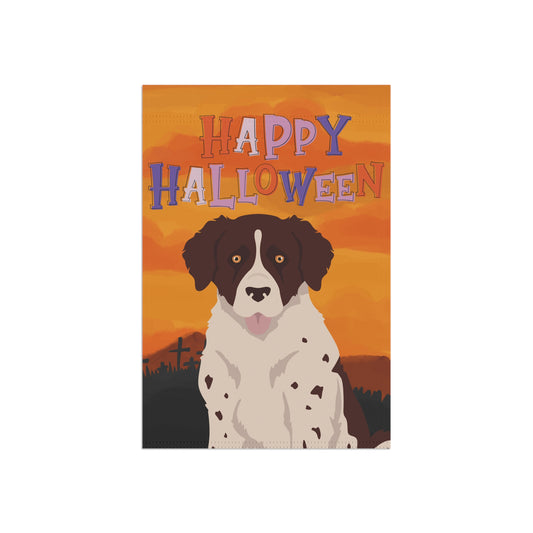 Wetterhoun Dog Halloween Garden Flag