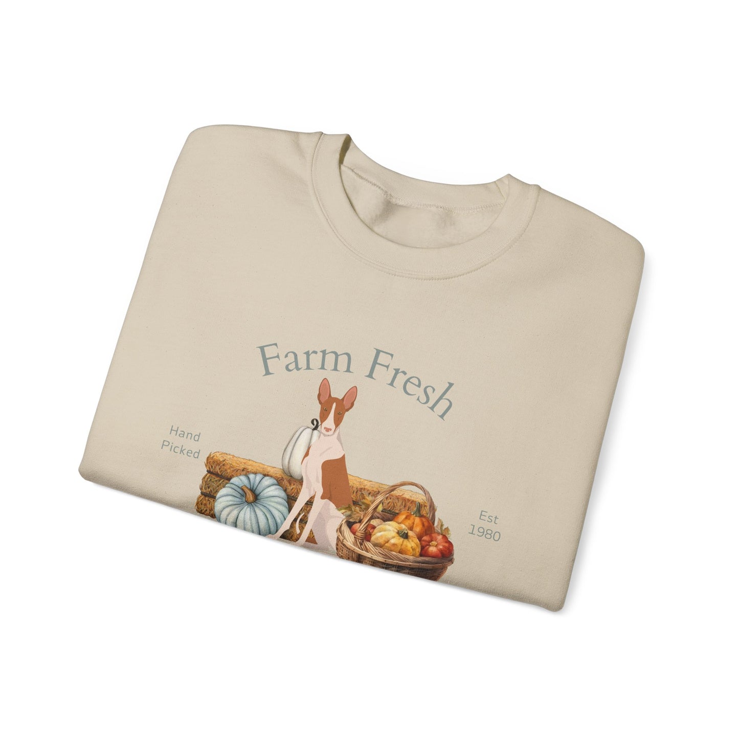 Ibizan Hound Dog Fall Farm Fresh Unisex Heavy Blend Crewneck Sweatshirt