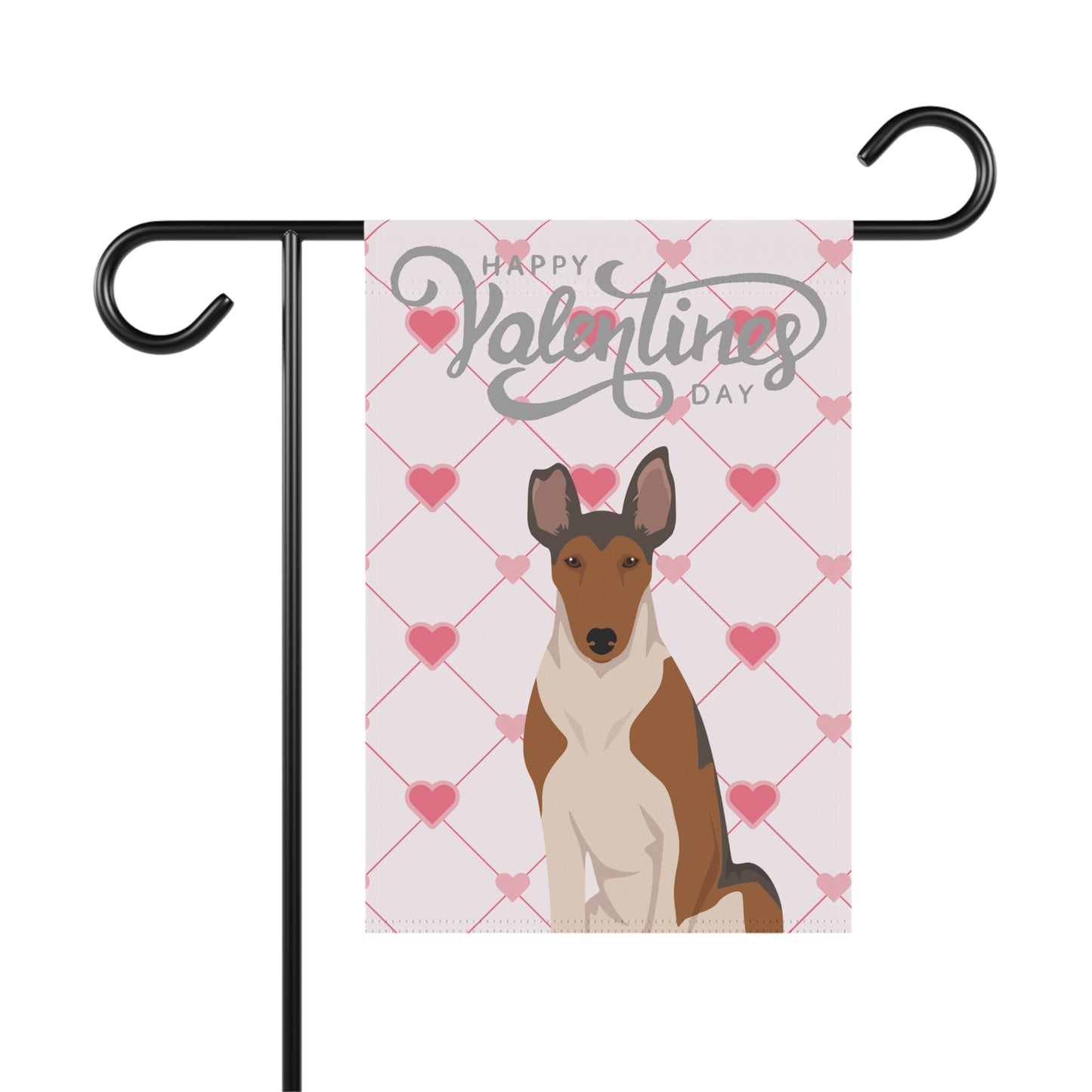 Smooth Collie Dog Valentines Day Garden Flag