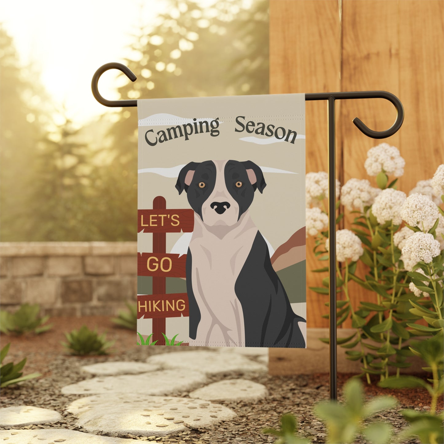 American Staffordshire Terrier Dog Camping Garden Flag