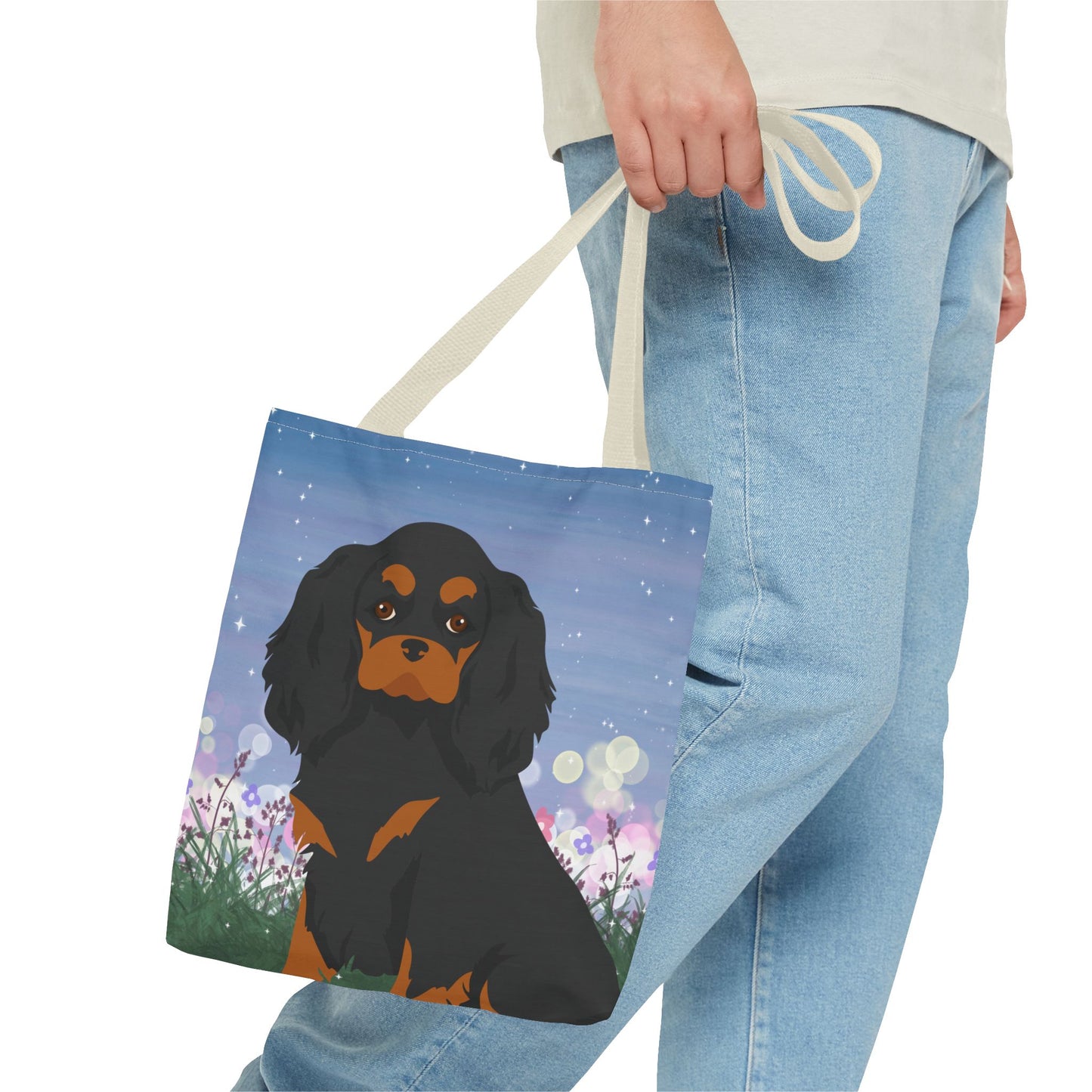 Cavalier King Charles Spaniel Dog Tote Bag 13x13