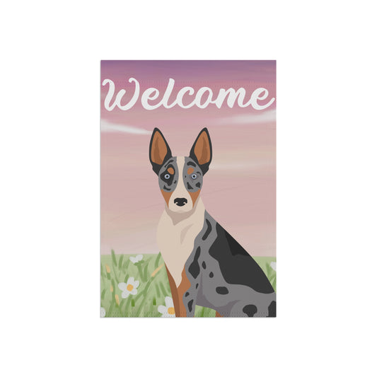 Australian Koolie Dog Welcome Garden Flag