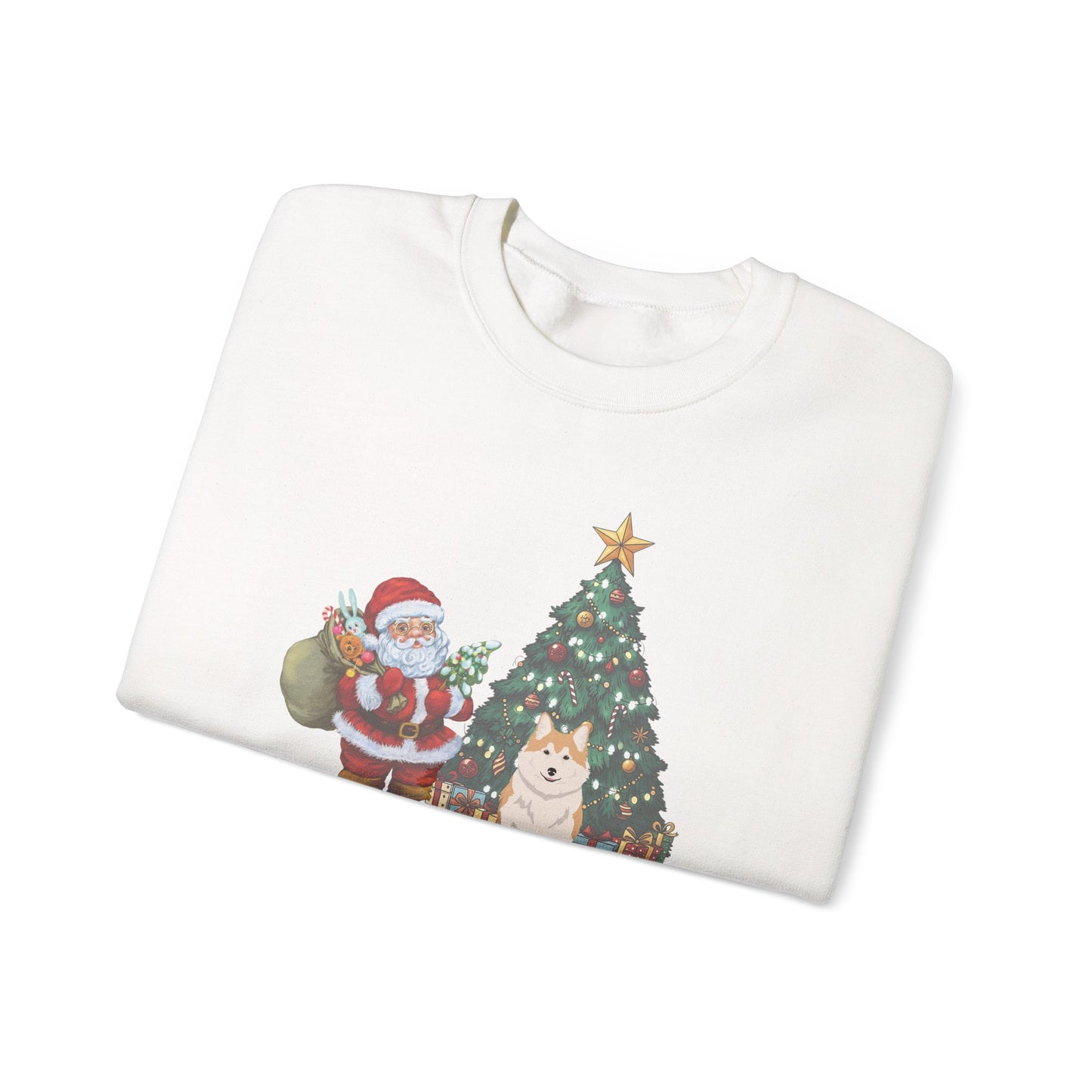 Icelandic Sheepdog Dog Santa's Little Helper Unisex Heavy Blend Crewneck Sweatshirt