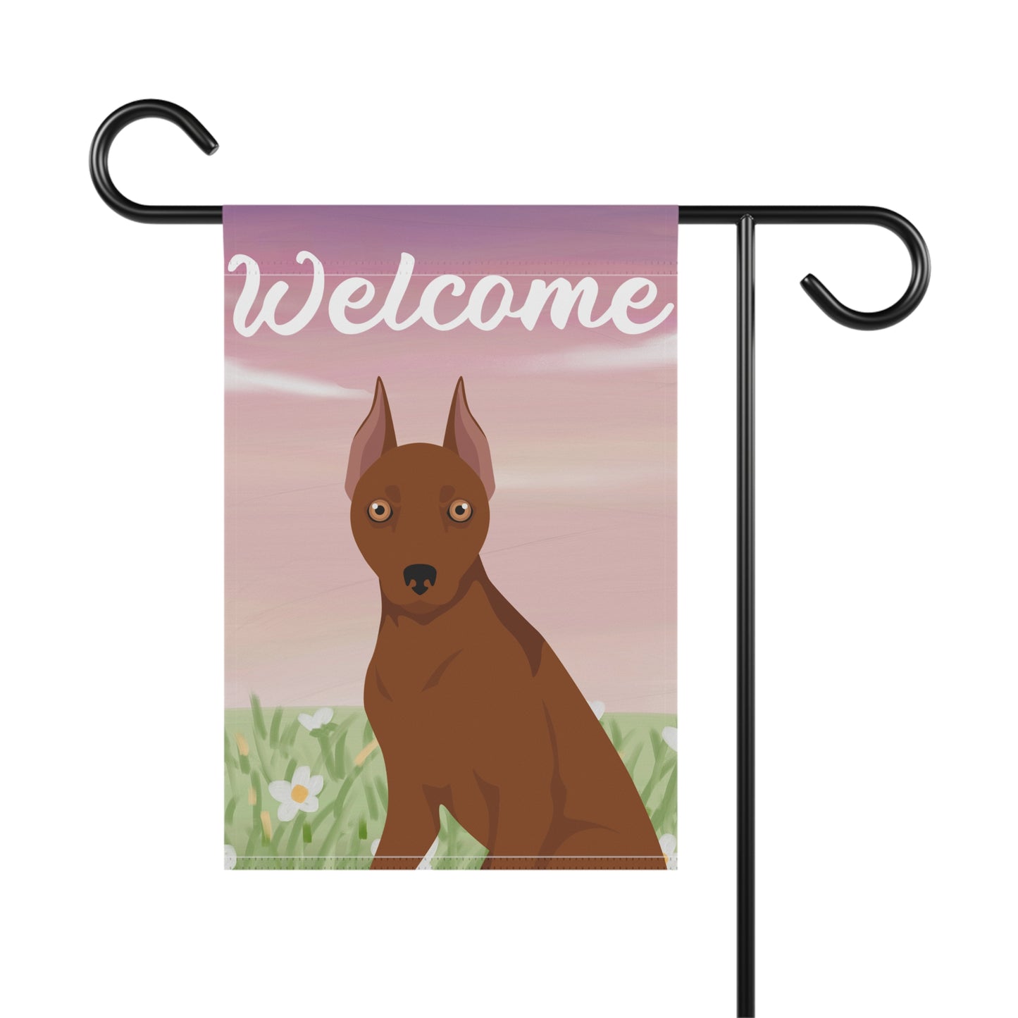 Miniature Pinscher Dog Welcome Garden Flag