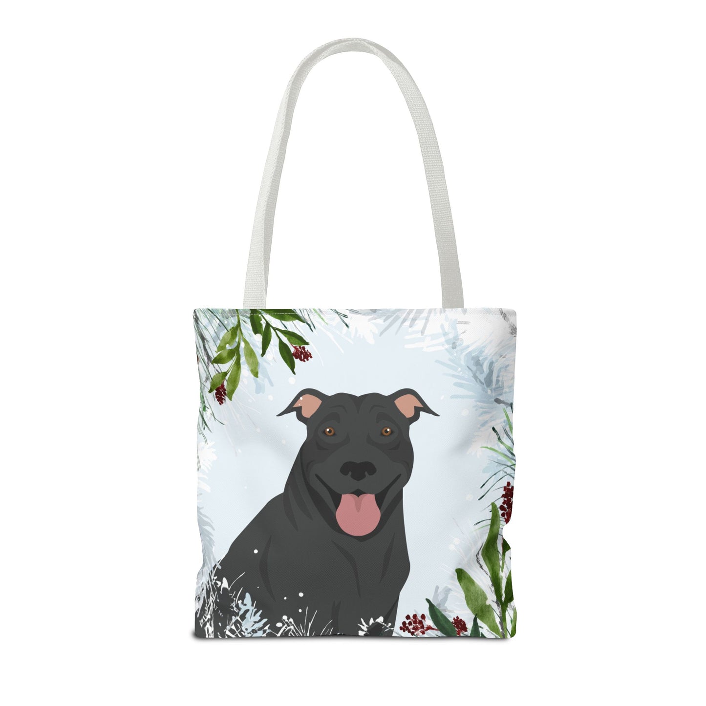 Pit Bull Dog Christmas Holiday Tote Bag 16x16