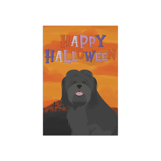 Lhasa Apso Dog Halloween Garden Flag