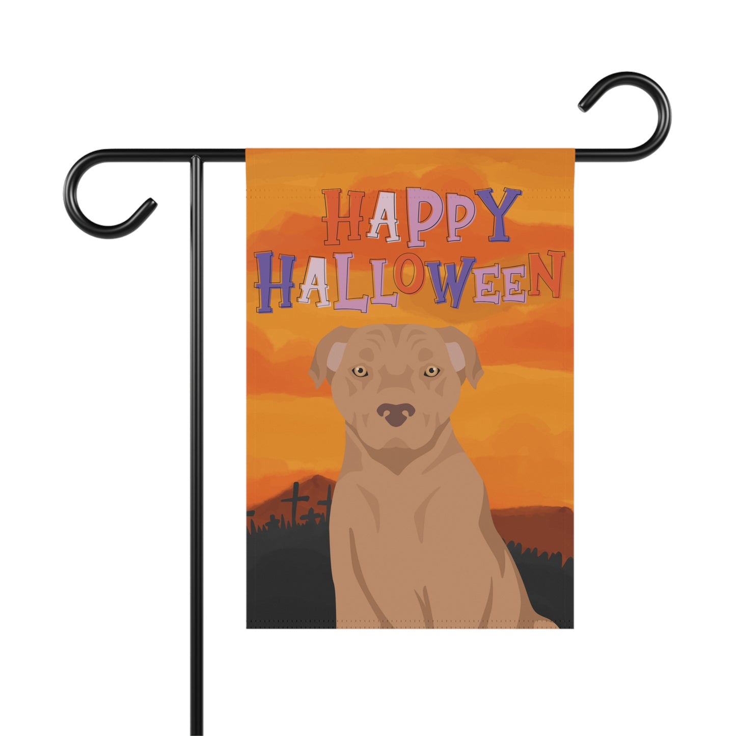 American Staffordshire Terrier Dog Halloween Garden Flag