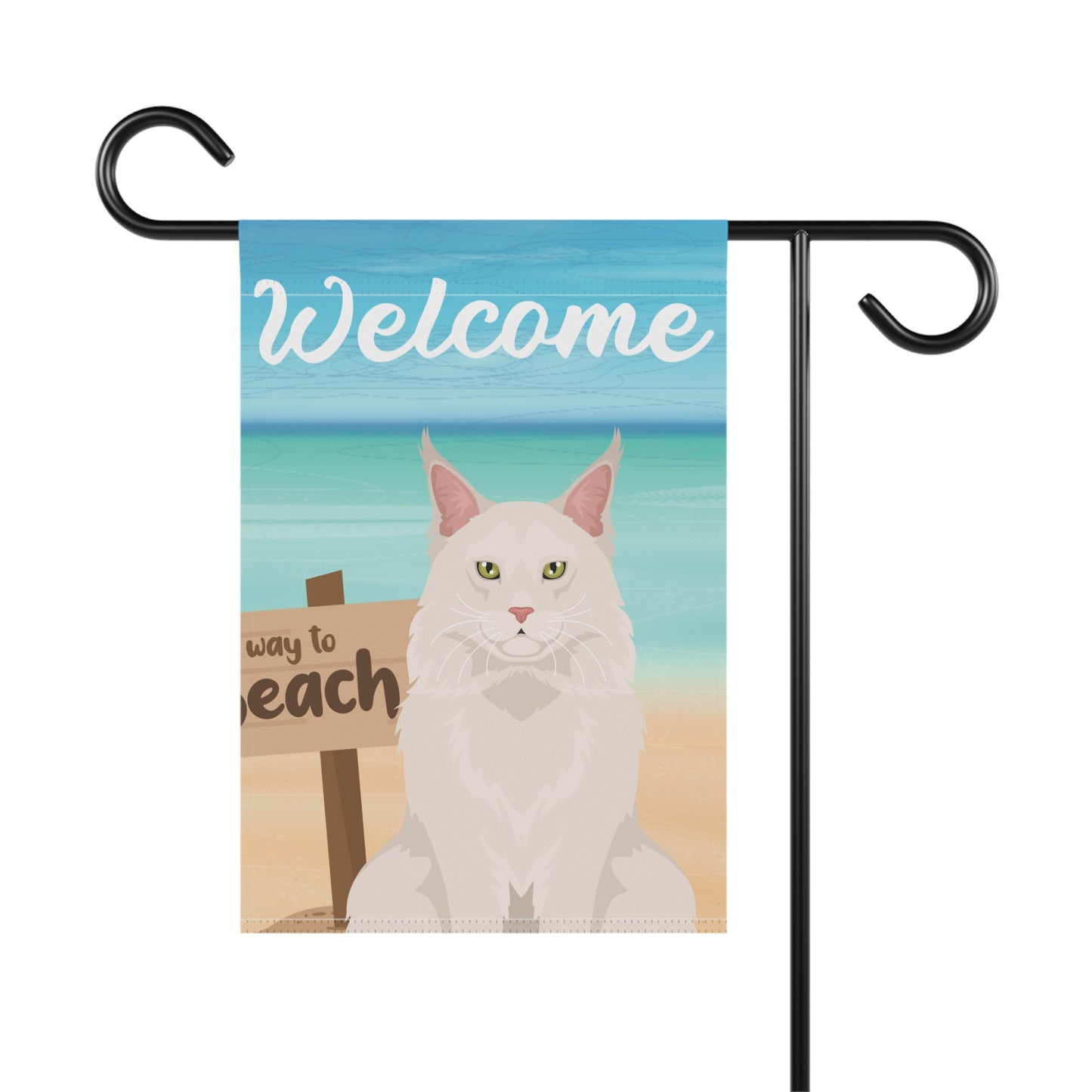 Maine Coon Cat Garden Flag