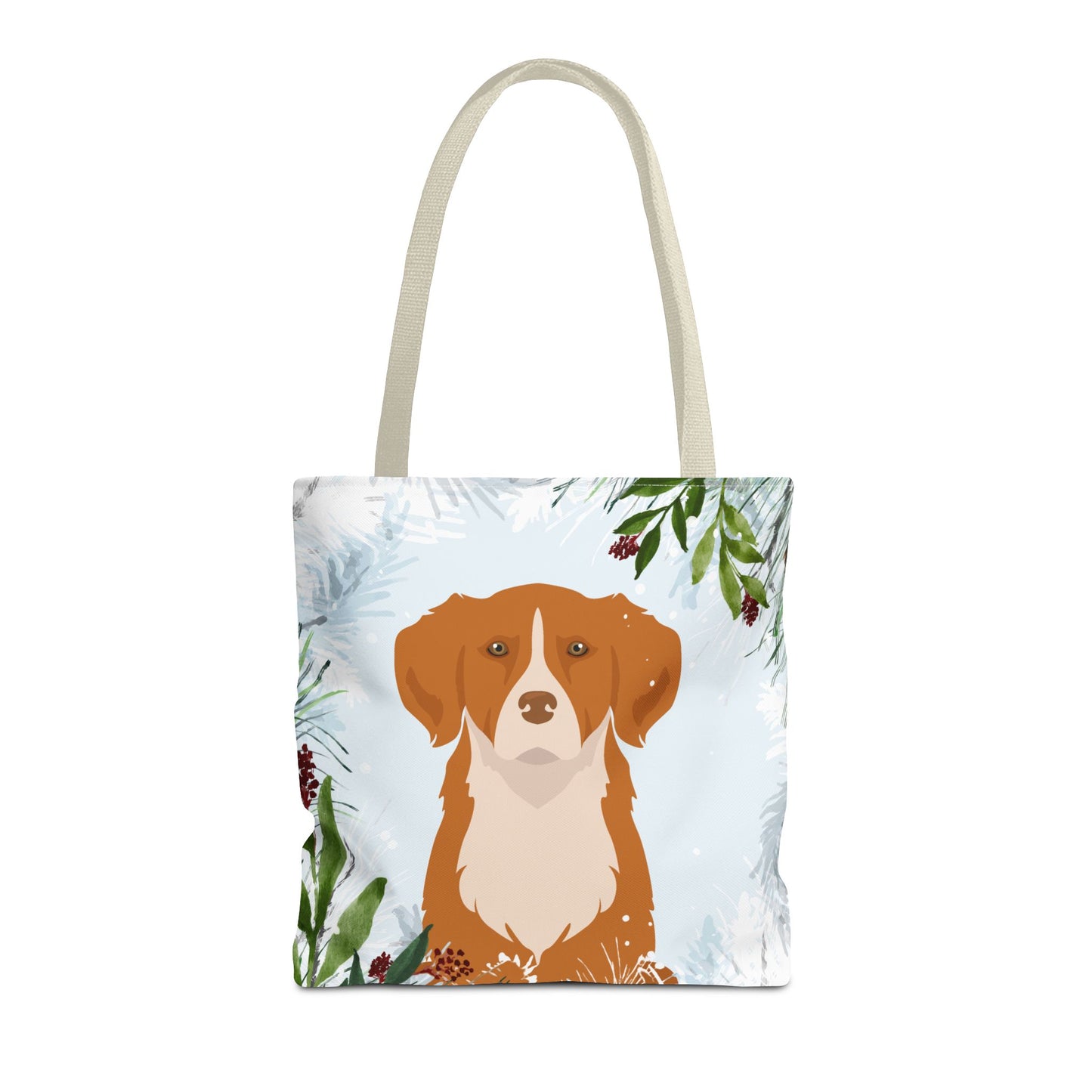 Nova Scotia Tolling Retriever Dog Christmas Holiday Tote Bag 16x16
