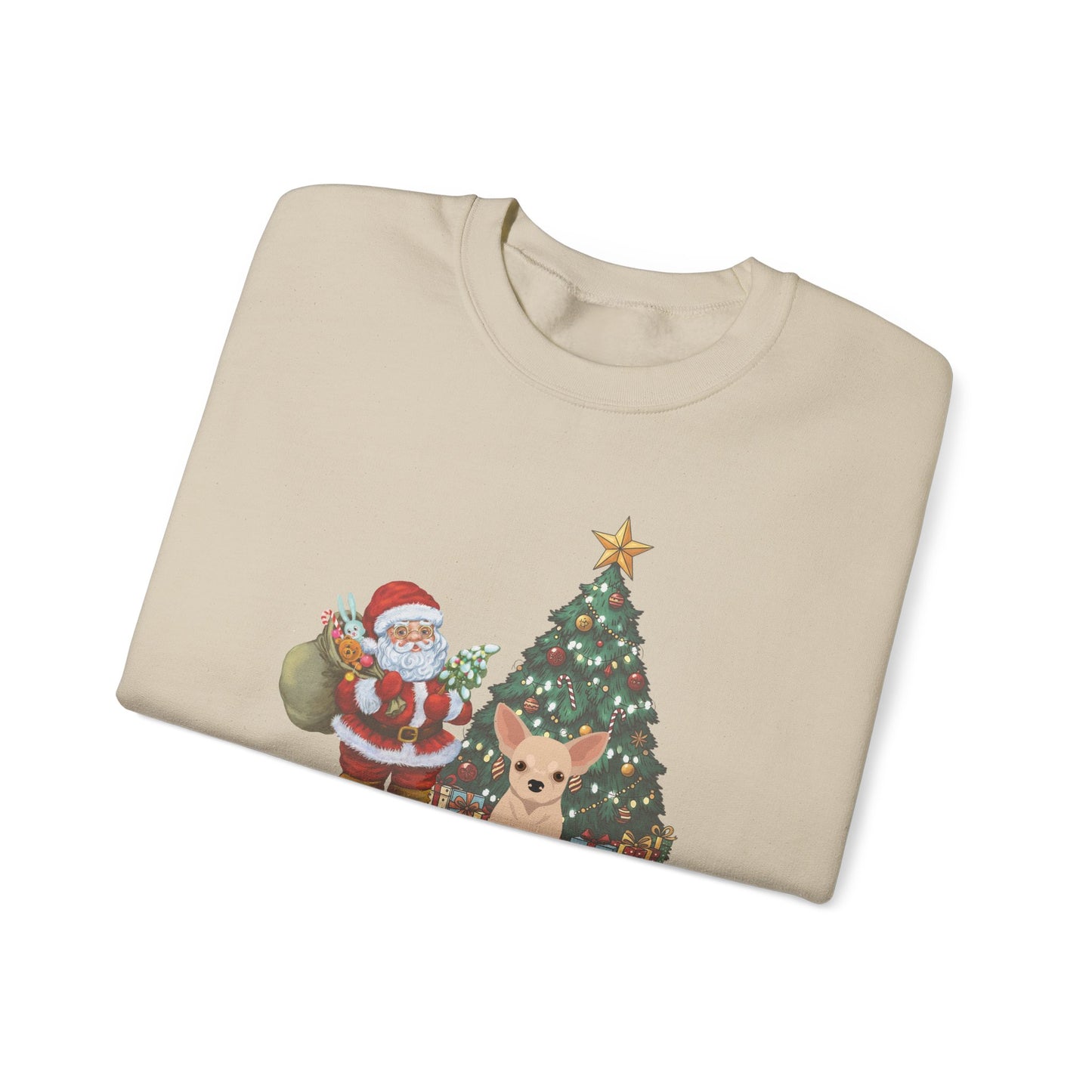 Chihuahua Dog Santa's Little Helper Unisex Heavy Blend Crewneck Sweatshirt