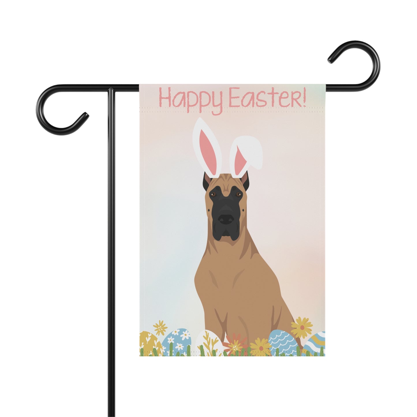 Great Dane Dog Happy Easter Garden Flag