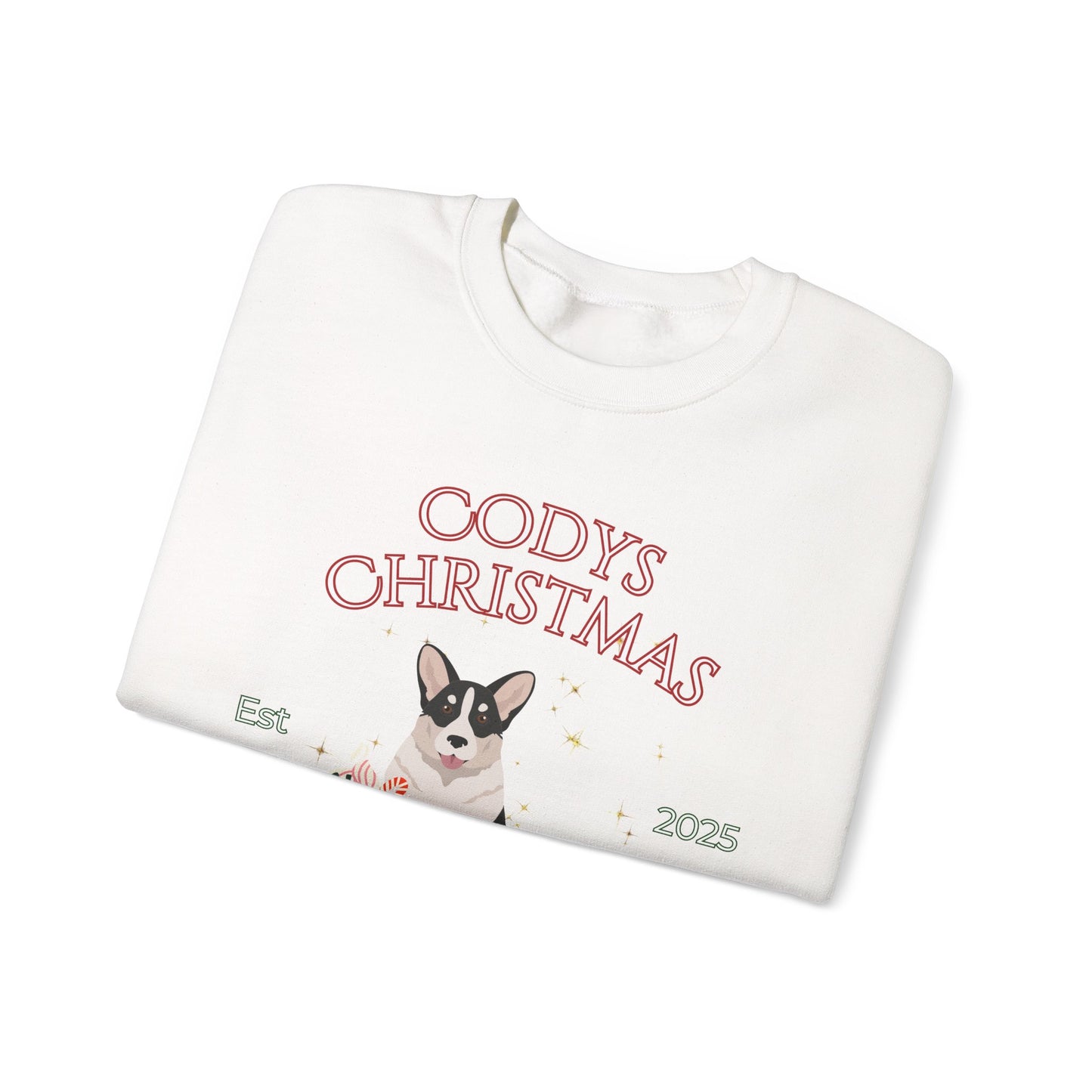 Cardigan Welsh Corgi Dog Christmas Social Club Unisex Heavy Blend Crewneck Sweatshirt Custom Name