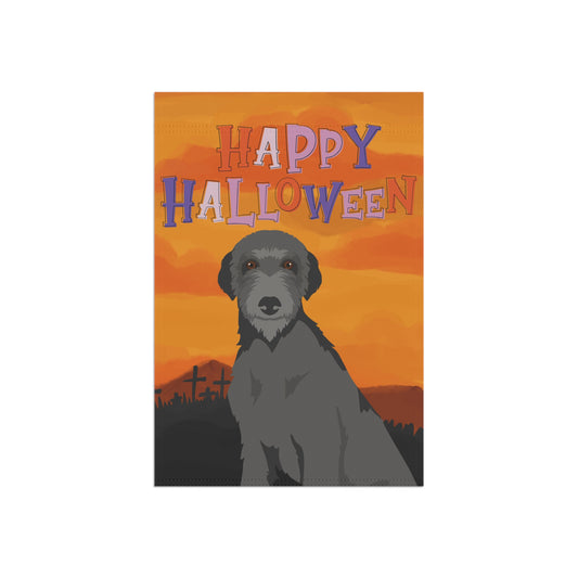 Scottish Deerhound Dog Halloween Garden Flag