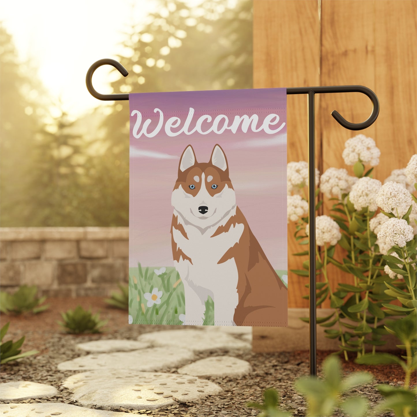 Siberian Husky Dog Welcome Garden Flag