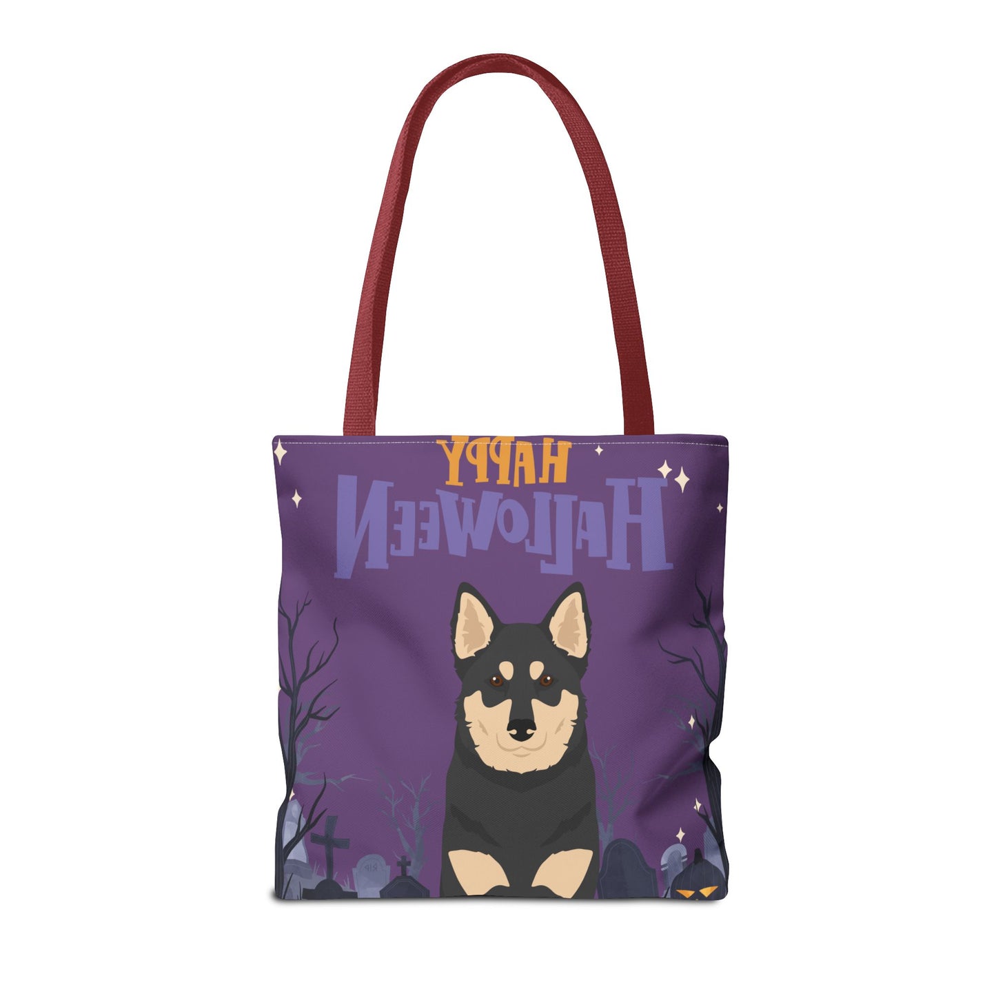 Lapponian Herder Dog Happy Halloween Tote Bag 16x16