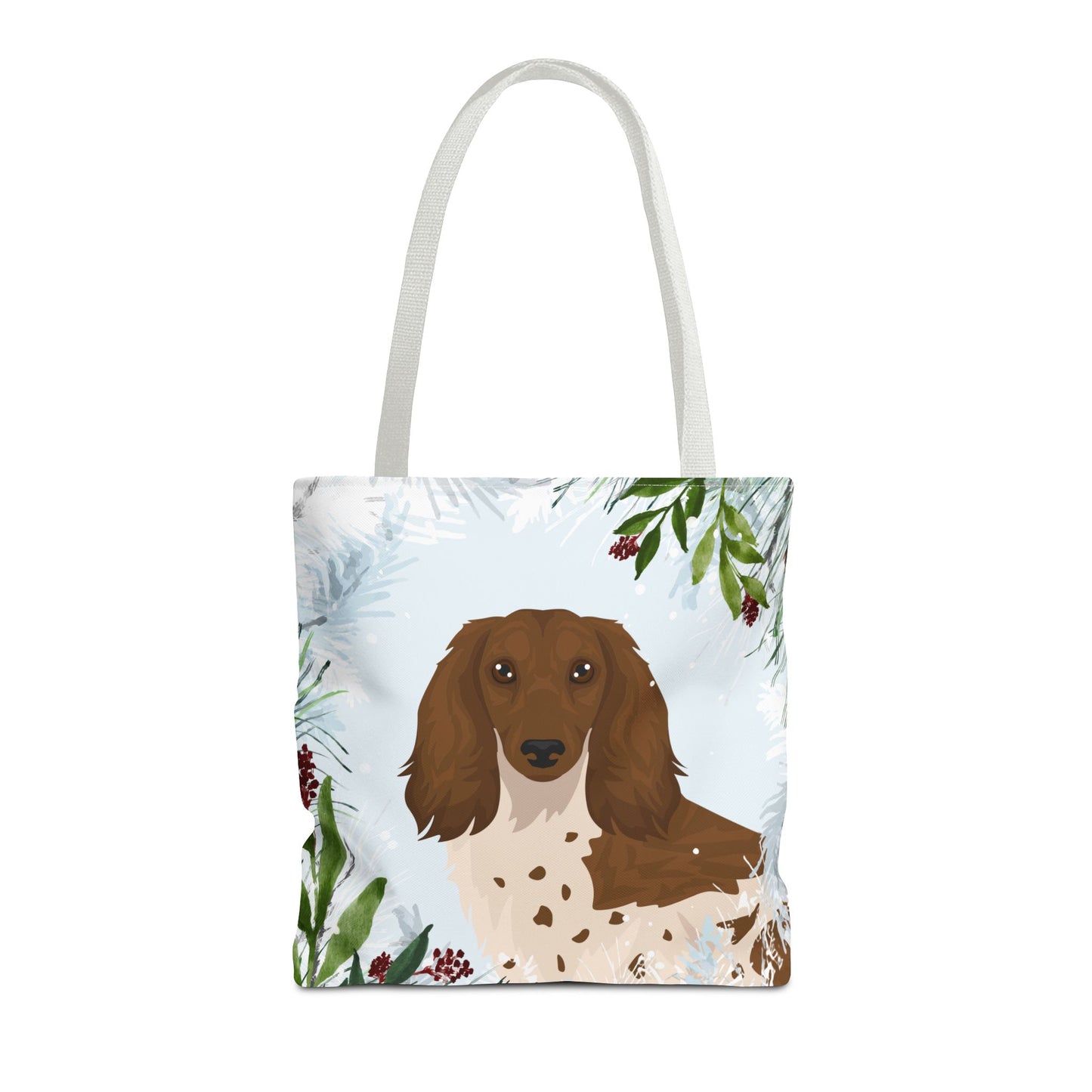 Dachshund Dog Christmas Holiday Tote Bag 16x16