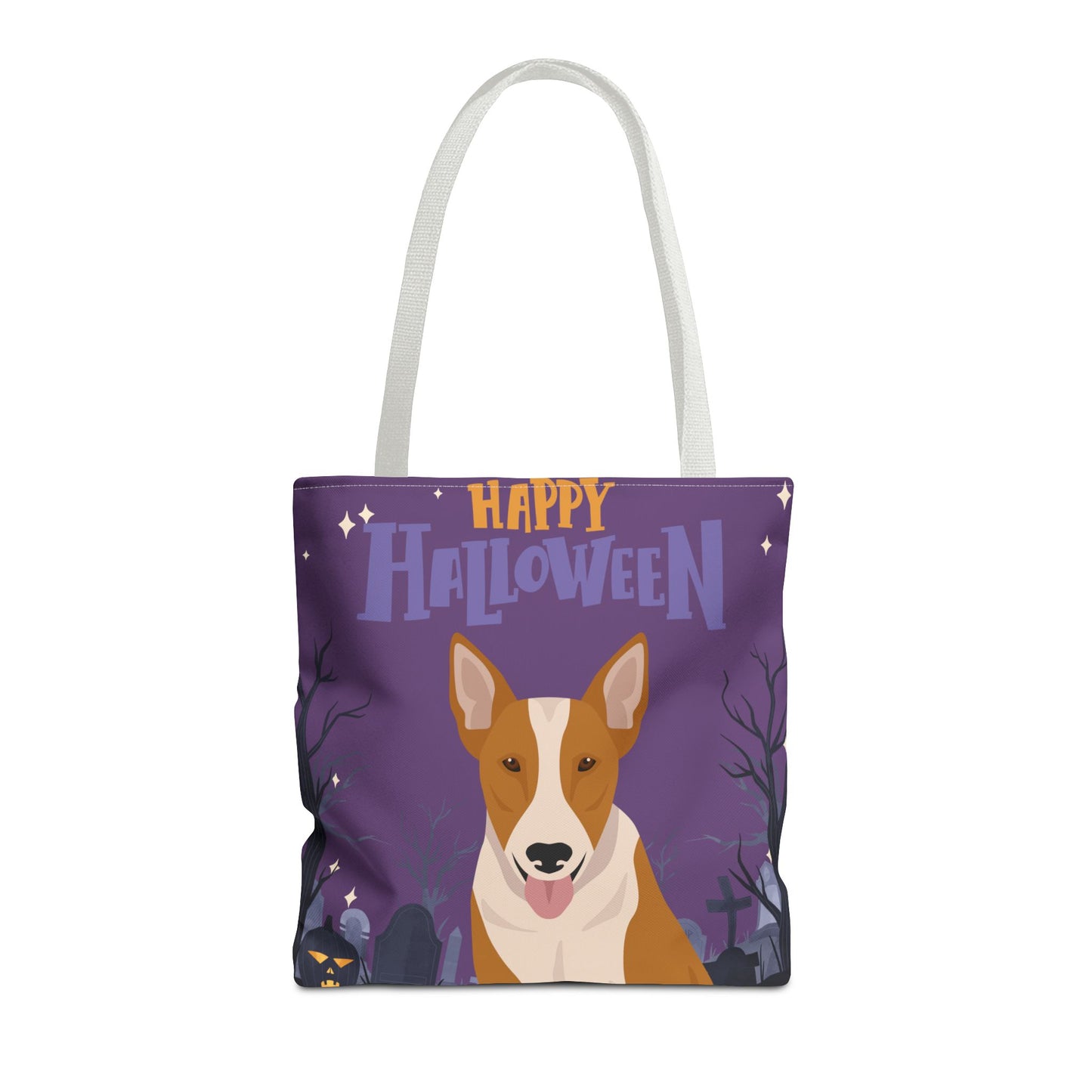 Bull Terrier Dog Happy Halloween Tote Bag 16x16