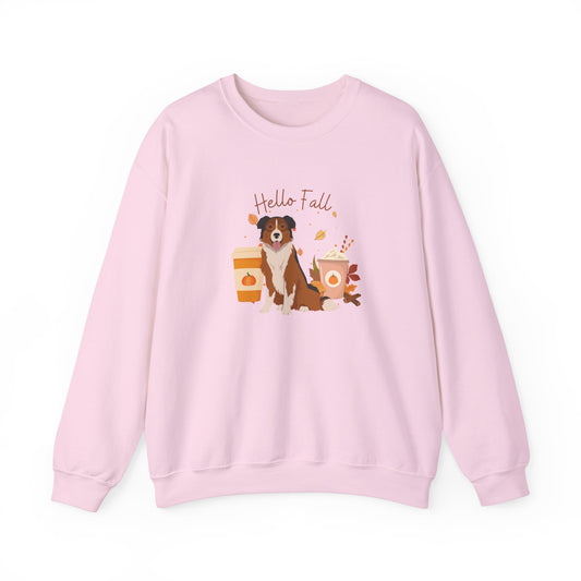 English Shepherd Dog Fall Unisex Heavy Blend Crewneck Sweatshirt