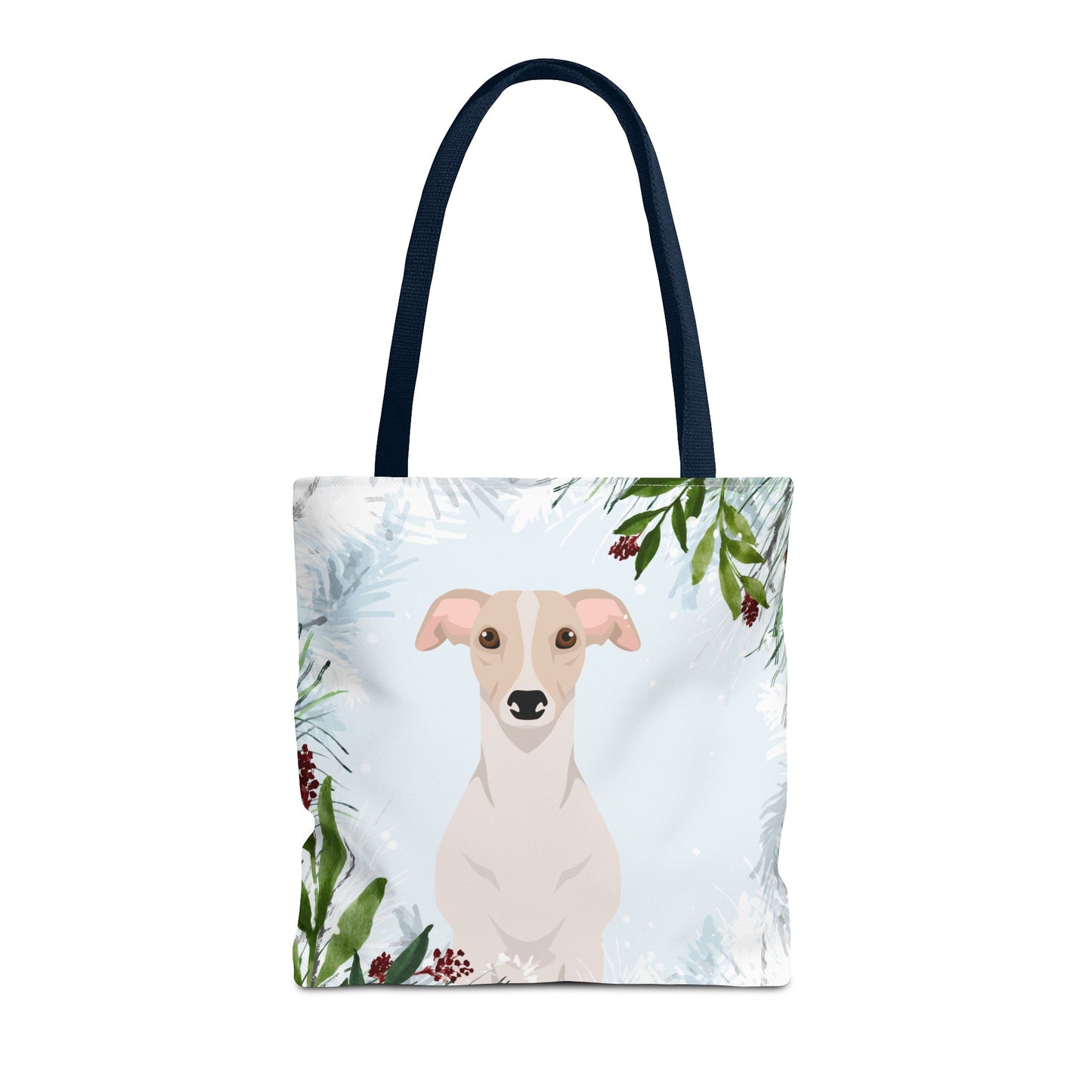 Whippet Dog Christmas Holiday Tote Bag 16x16