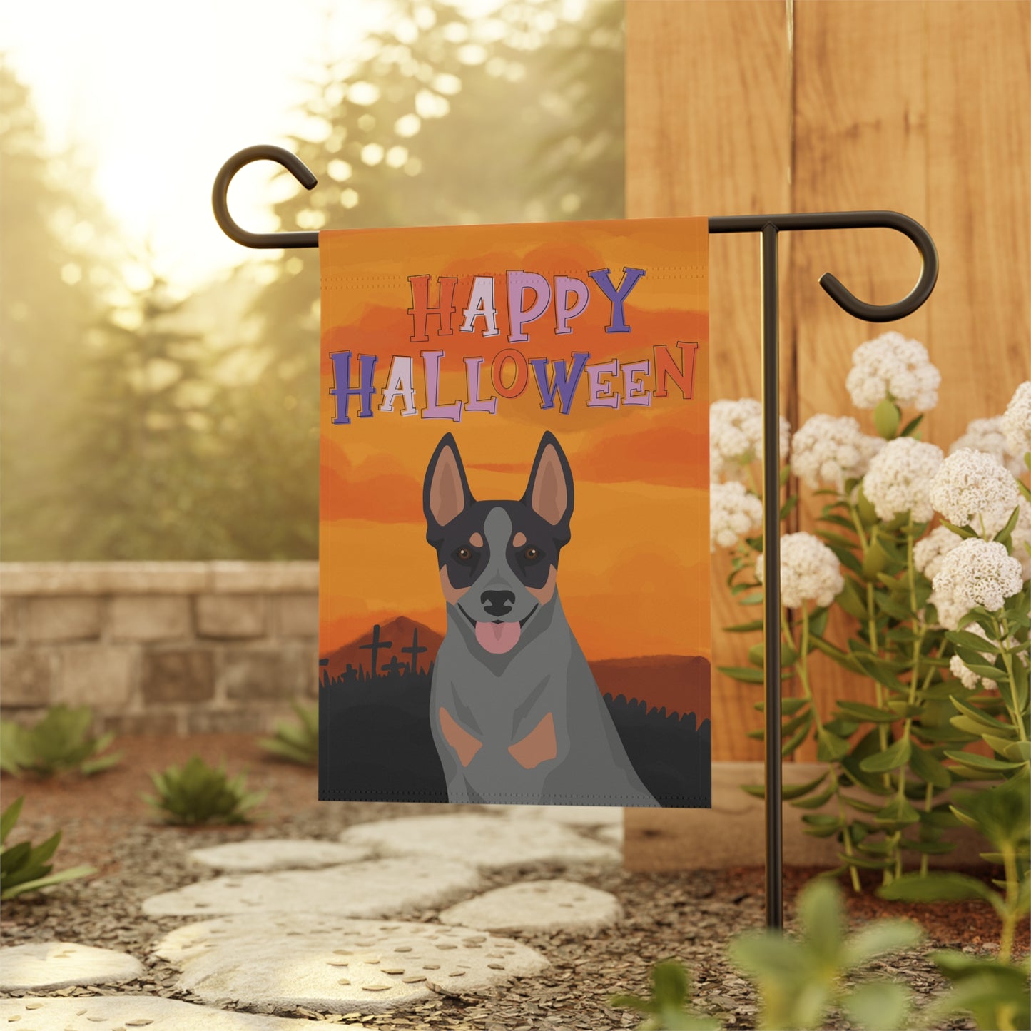 Australian Stumpy Tail Cattle Dog Dog Halloween Garden Flag