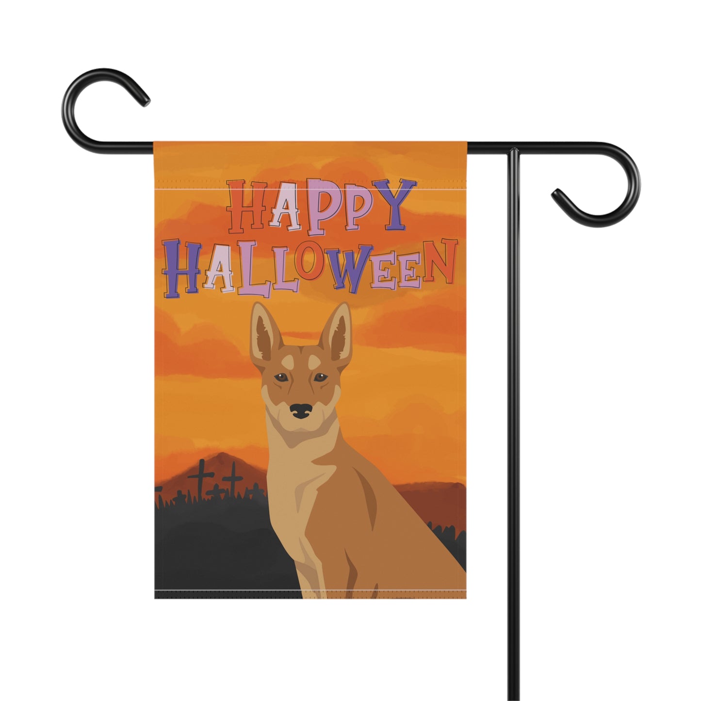 Carolina Dog Dog Halloween Garden Flag