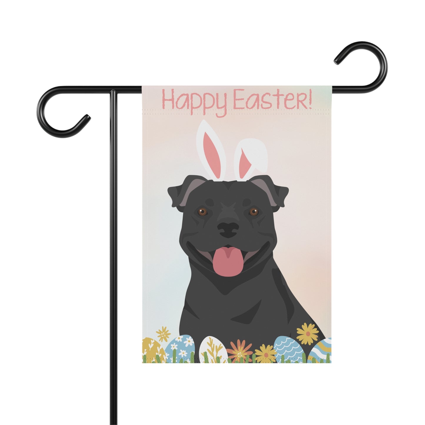 Staffordshire Bull Terrier Dog Happy Easter Garden Flag