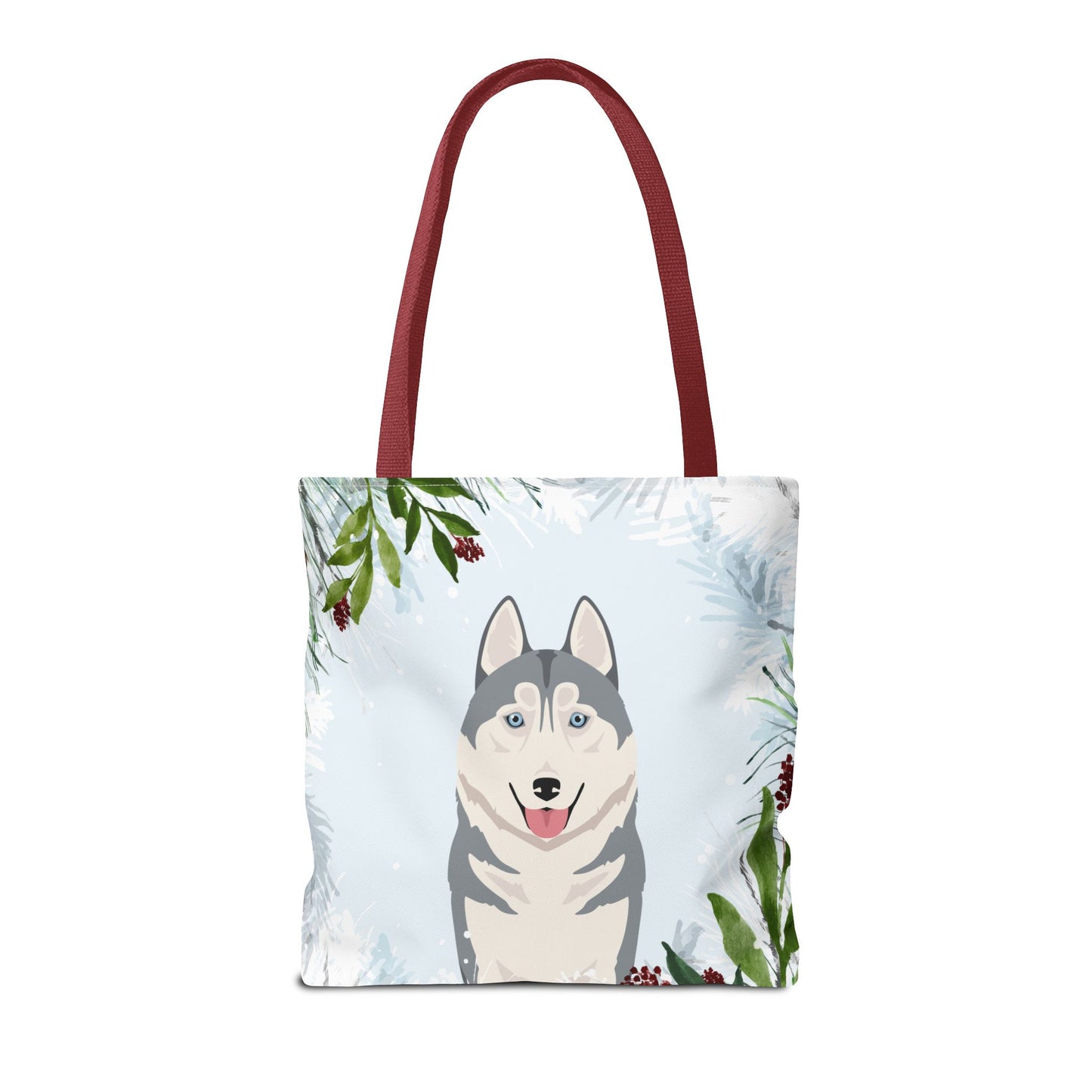 Siberian Husky Dog Christmas Holiday Tote Bag 16x16