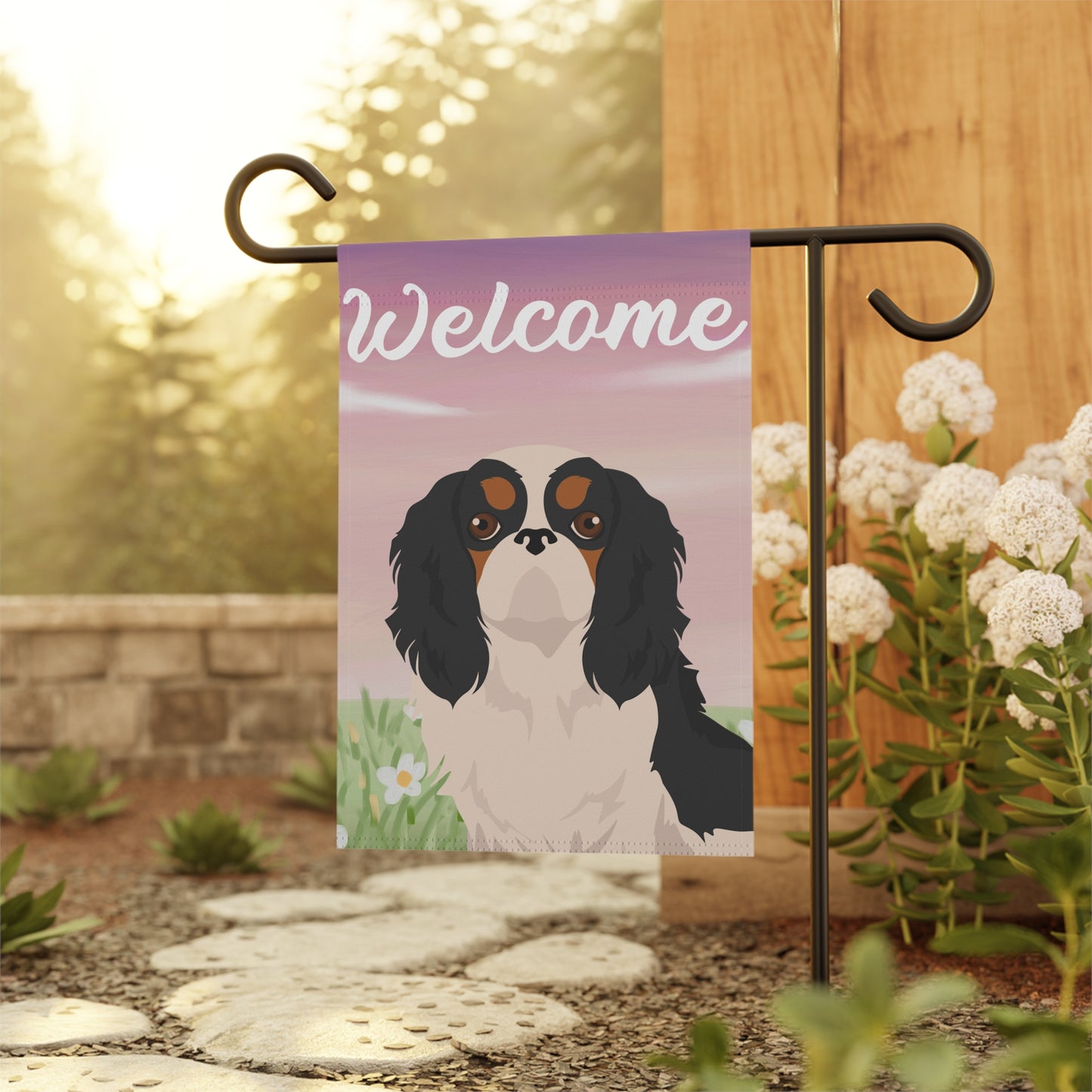 English Toy Dog Welcome Garden Flag