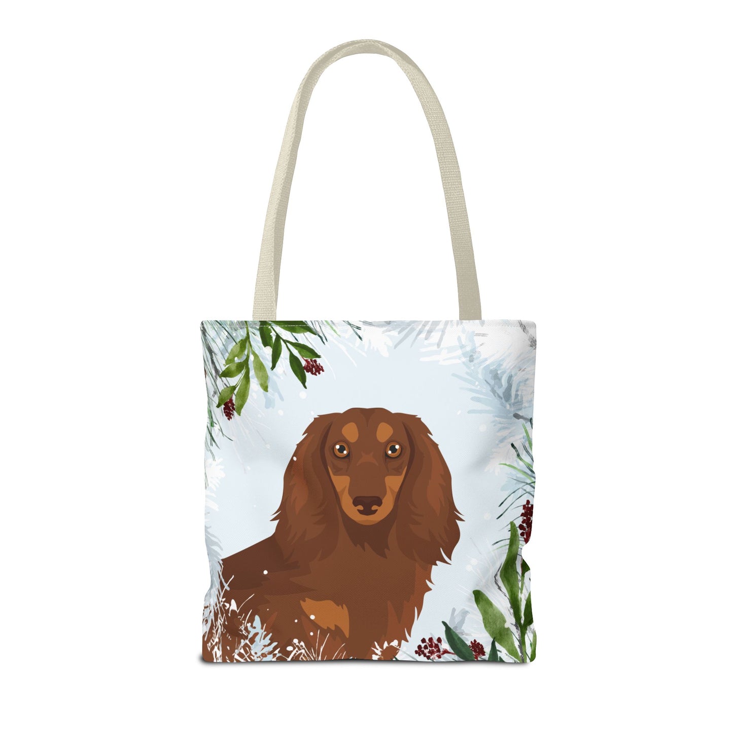 Dachshund Dog Christmas Holiday Tote Bag 16x16