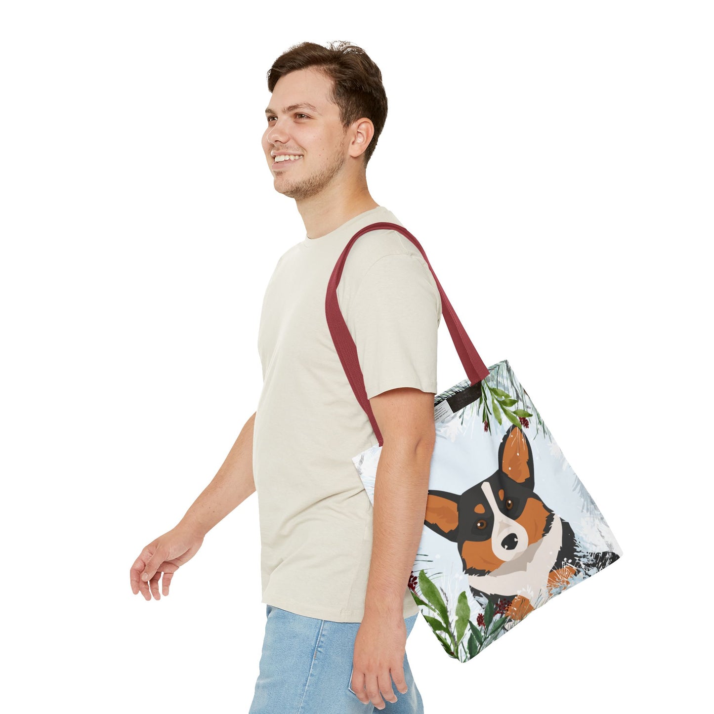 Pembroke Welsh Corgi Dog Christmas Holiday Tote Bag 16x16