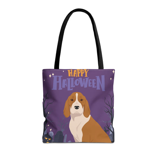 American English Coonhound Dog Happy Halloween Tote Bag 16x16