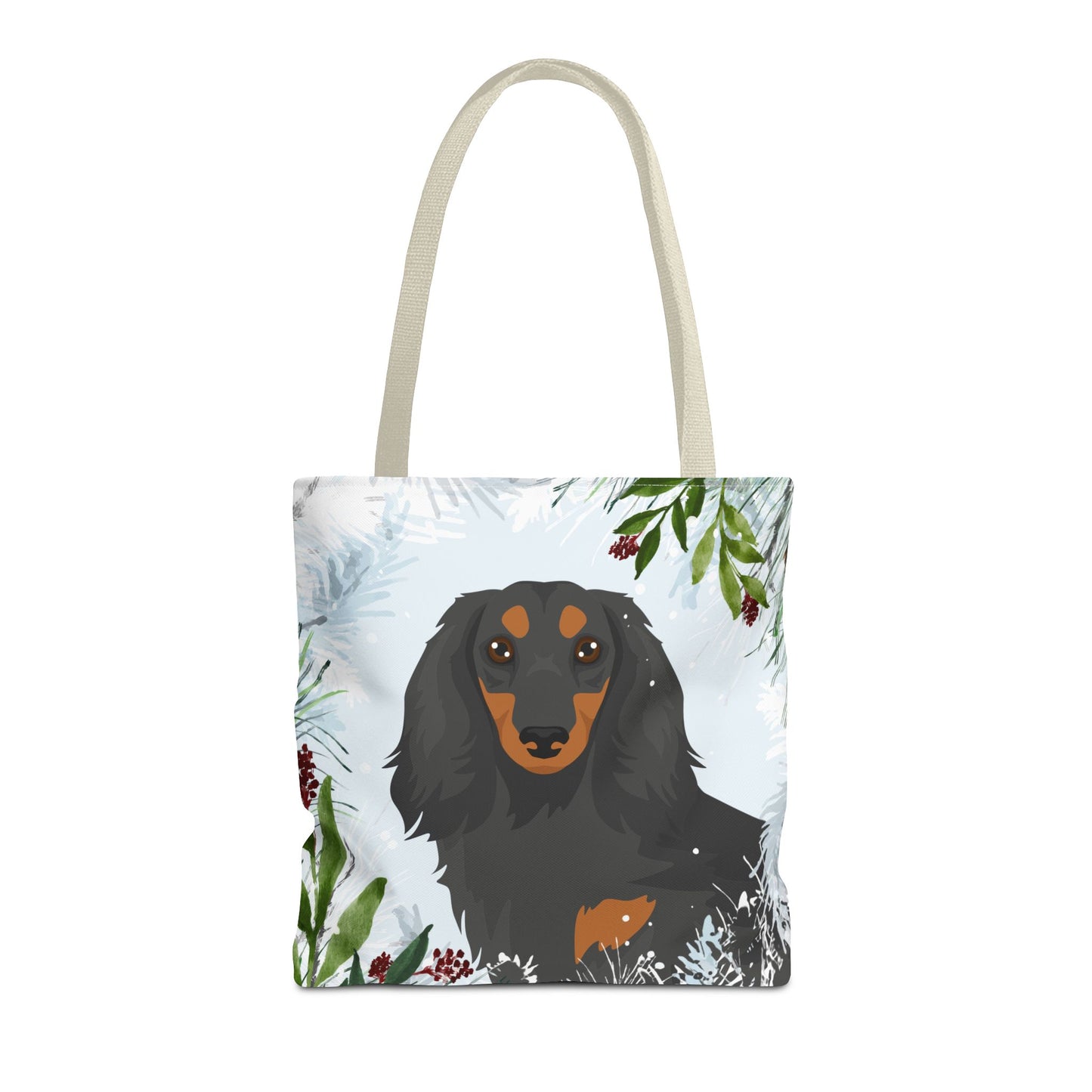Dachshund Dog Christmas Holiday Tote Bag 16x16