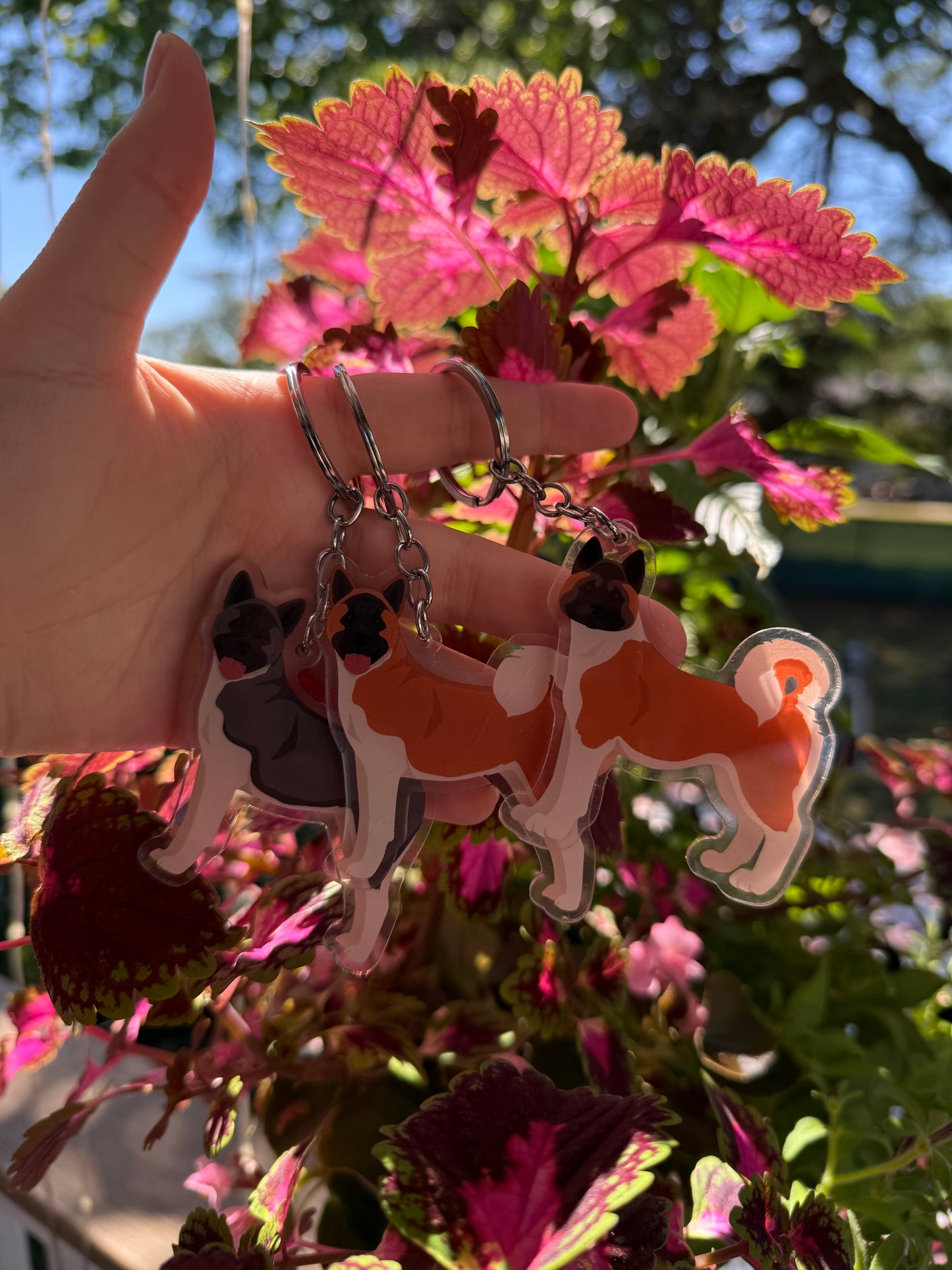 American Akita Dog 2.5in Acrylic Keychain