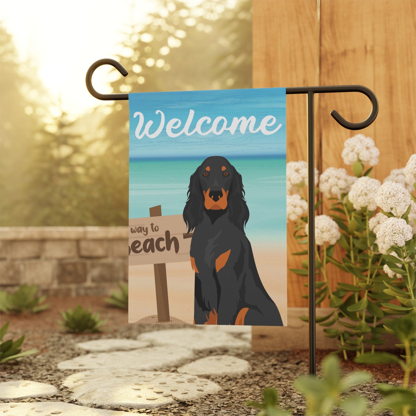 Gordon Setter Dog Garden Flag