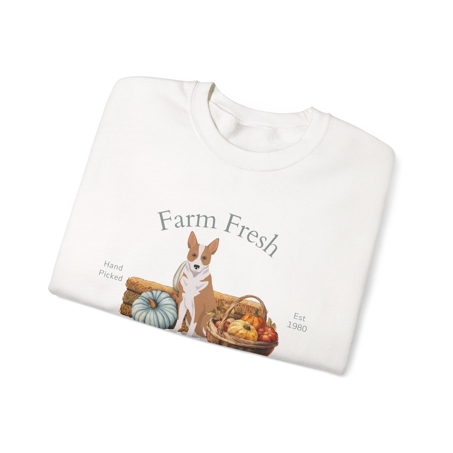 Canaan Dog Dog Fall Farm Fresh Unisex Heavy Blend Crewneck Sweatshirt