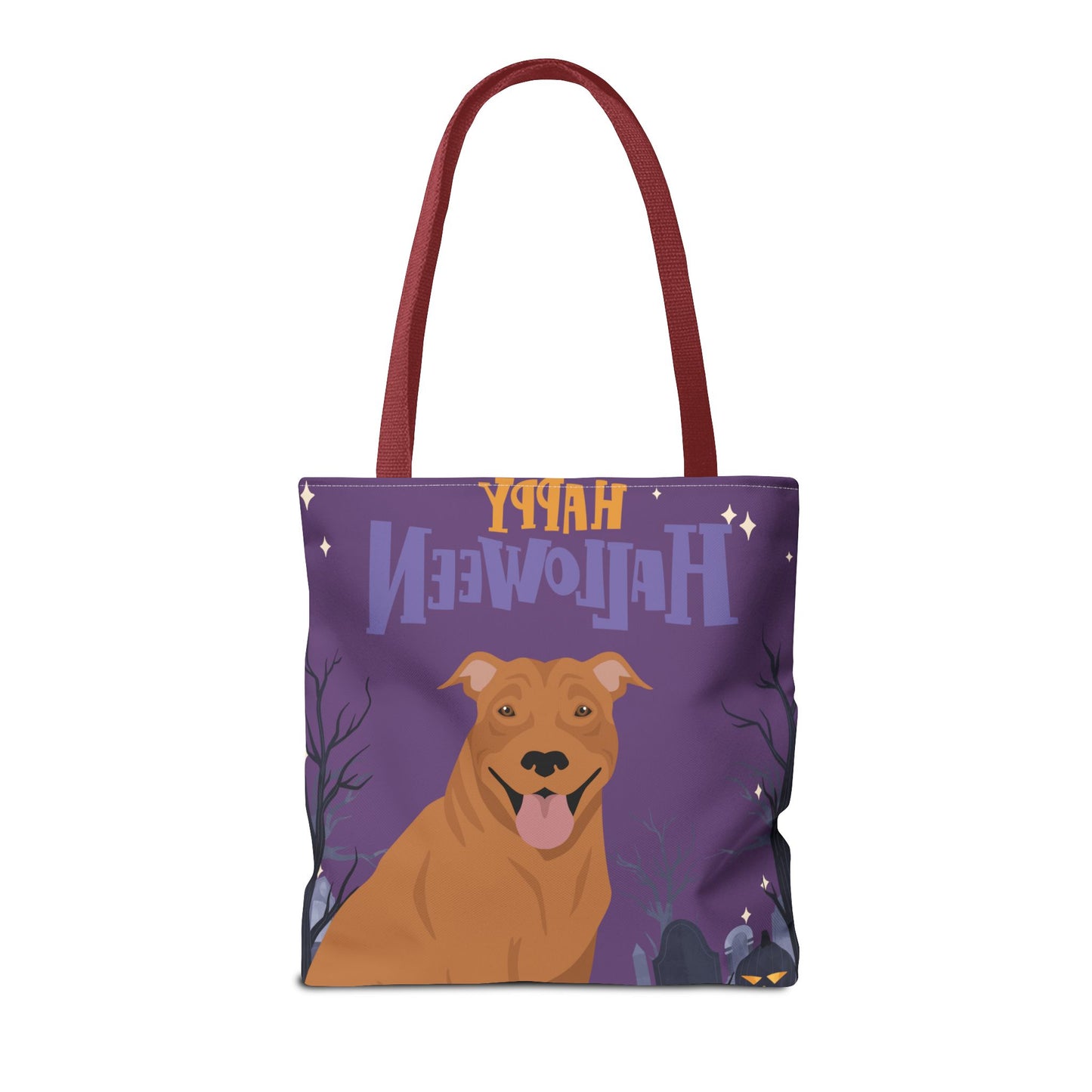 Pit Bull Dog Happy Halloween Tote Bag 16x16