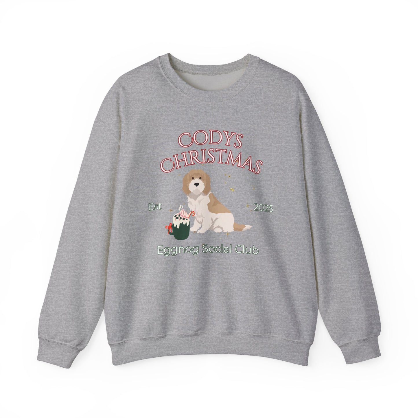 Grand Basset Griffon Vandeen Dog Christmas Social Club Unisex Heavy Blend Crewneck Sweatshirt Custom Name