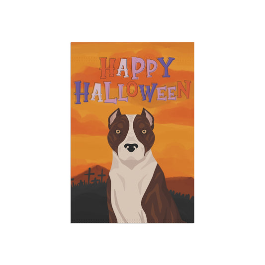 American Staffordshire Terrier Dog Halloween Garden Flag