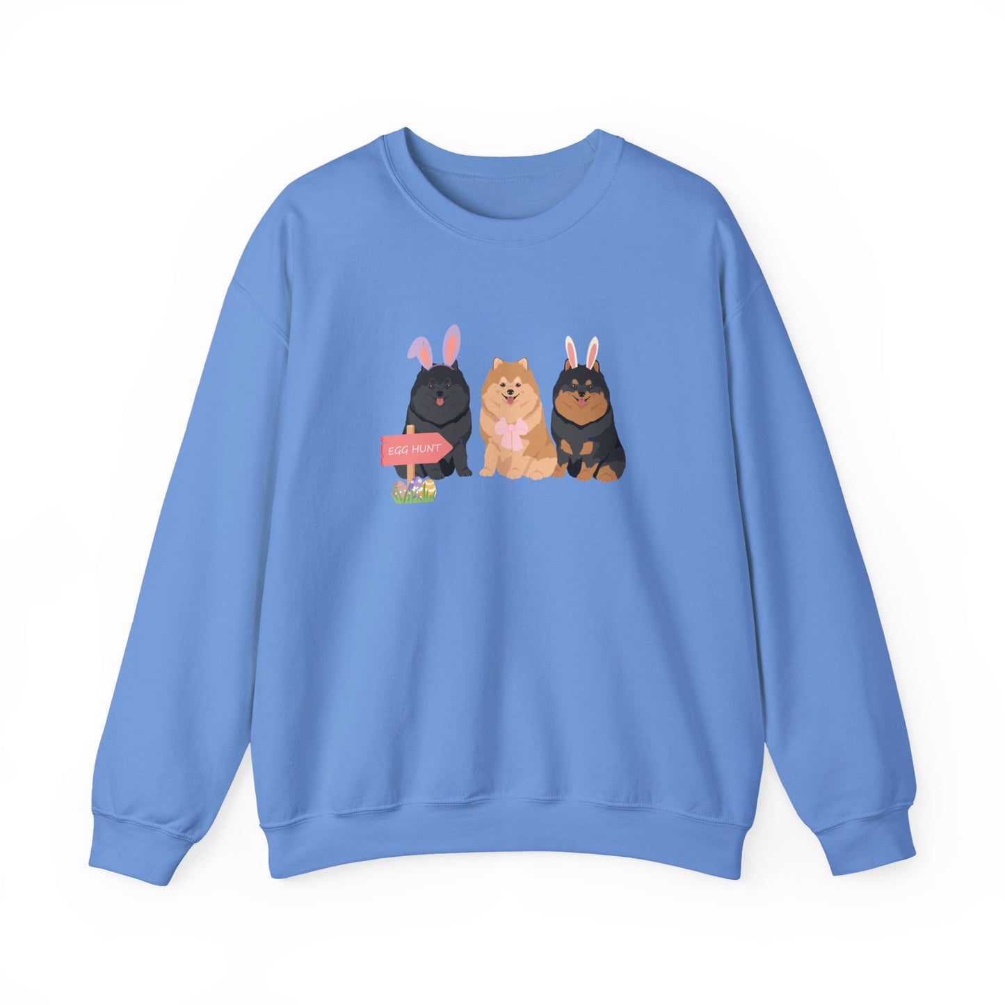 Pomeranian Dog Easter Unisex Heavy Blend Crewneck Sweatshirt,easter, Cute Dog Mom Gift
