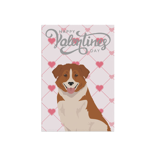 Aidi Dog Valentines Day Garden Flag