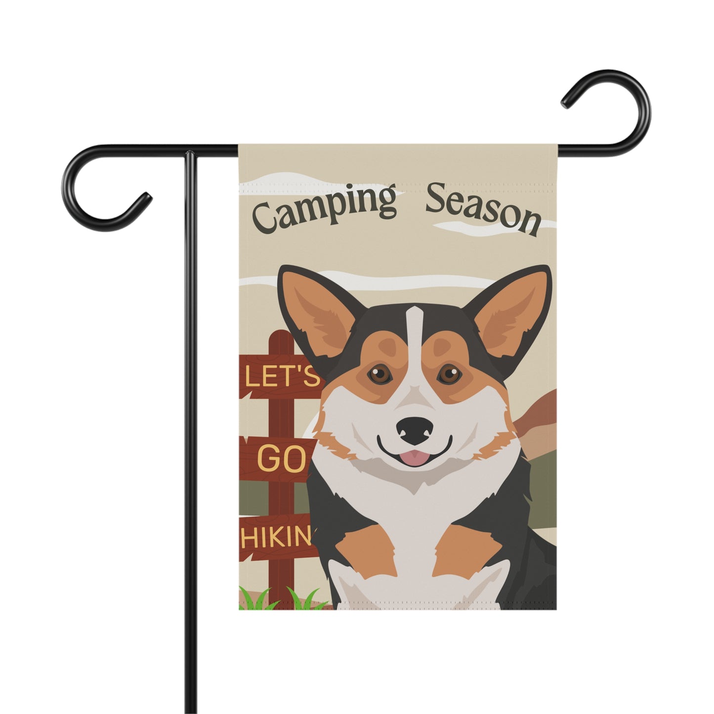 Pembroke Welsh Corgi Dog Camping Garden Flag