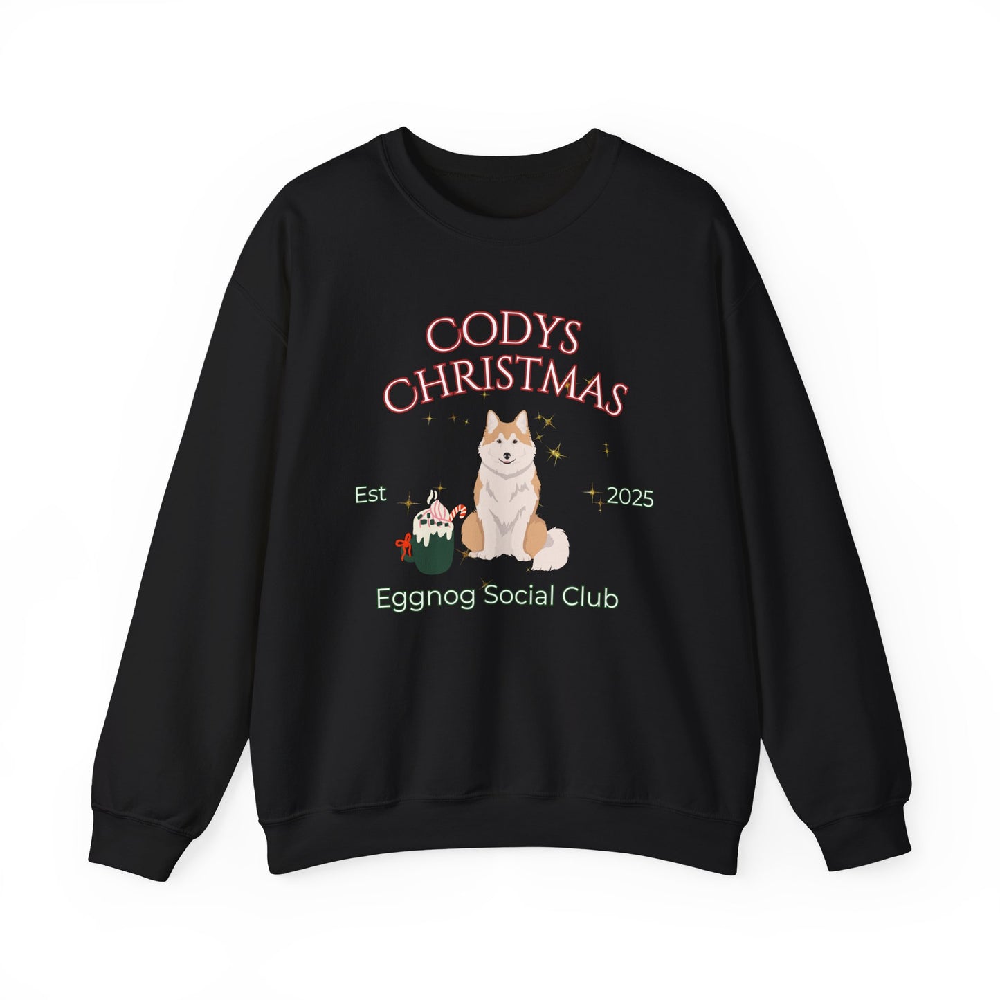 Icelandic Sheepdog Dog Christmas Social Club Unisex Heavy Blend Crewneck Sweatshirt Custom Name
