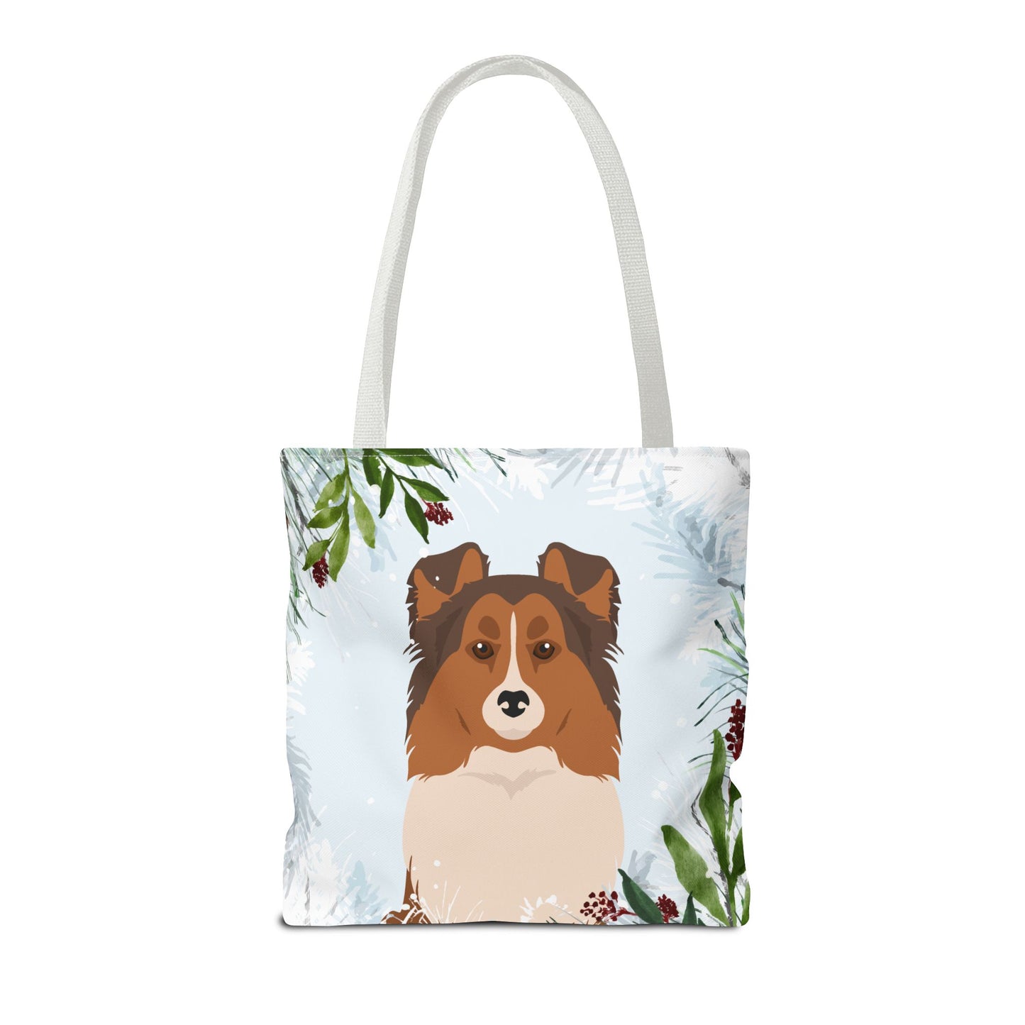 Shetland Sheepdog Dog Christmas Holiday Tote Bag 16x16