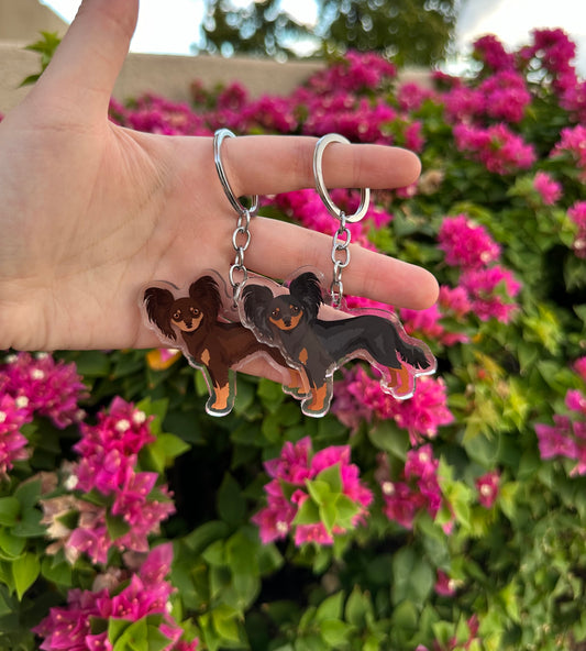 Russian Toy Dog 2.5in Acrylic Keychain
